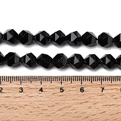 Natürliche schwarze Onyxperlenstränge&nbsp;G-Z119-A04-02