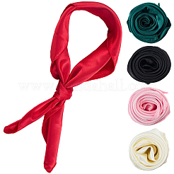 5 stücke 5 farben abnehmbare satin dame schal&nbsp;AJEW-CN0004-92A