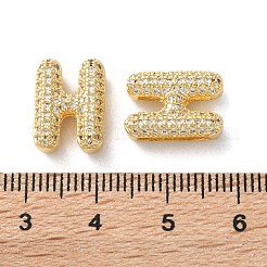 Dia-Charms mit Gestellbeschichtung aus Messing mit Mikropavé-Zirkonia&nbsp;KK-C084-34G-H