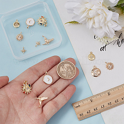16pcs 8 styles pendentifs en laiton&nbsp;KK-WR0001-34