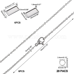 Fabricación de collares con cadena de cable de acero inoxidable 304&nbsp;DIY-UN0001-64