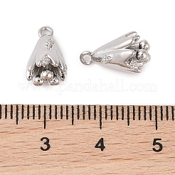 Messinganhänger mit klarem Glas-Strass&nbsp;KK-N254-66P