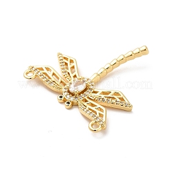 Verbindungsanhänger aus Messing mit durchsichtigem und tiefem Zirkonia-Pavé&nbsp;KK-H434-05G