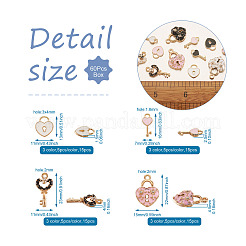 60pcs 12 colgantes de esmalte de aleación de estilo&nbsp;ENAM-PJ0001-05