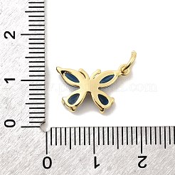 Schmetterling Messing Glas Anhänger&nbsp;KK-C134-20G