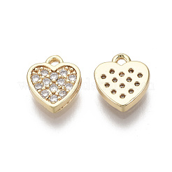 Ciondoli in ottone zirconi chiari micro pavé&nbsp;KK-R134-011-NF