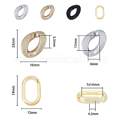 300 pz. 4 anelli di collegamento in plastica verniciati a spruzzo CCB&nbsp;CCB-FH0001-13