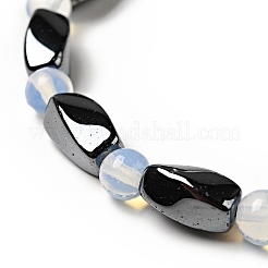 Bracciali elastici rotondi in opalite&nbsp;BJEW-G072-1