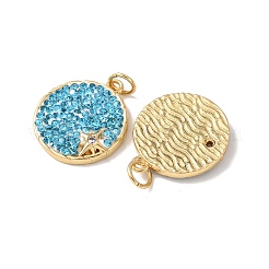 Pendentifs avec zircon cubiques à micro-pavés en laiton&nbsp;KK-C143-47G-01