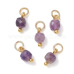 50 ciondolo a cubo sfaccettato in pietra mista naturale di 10 colori&nbsp;PALLOY-JF04816-01