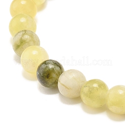 Natürliches Qinghua-Jade-Stretcharmband mit runden Perlen und Säule aus synthetischem Hämatit&nbsp;BJEW-JB07574-01