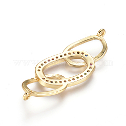 Connettori in ottone micro pavimentato in zirconia cubica&nbsp;X-ZIRC-L085-10G