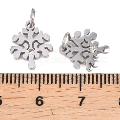 Dijes de circonita cúbica micropavé de acero inoxidable quirúrgico 316 ecológicos&nbsp;RB-I078-76P-NR