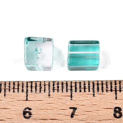 Perles de verre transparentes de peinture de cuisson&nbsp;X1-DGLA-N005-01A-04