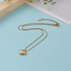 Colliers avec pendentif en forme de cœur en acier inoxydable 304&nbsp;NJEW-JN03268