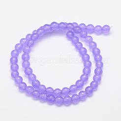 Chapelets de perles en jade de malaisie naturelle et teinte&nbsp;X-G-A146-6mm-A19
