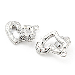 Breloques en laiton avec zircone cubique de micro pave&nbsp;KK-E090-34P