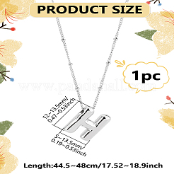 1 chaîne en laiton avec pendentifs en alliage de lettres&nbsp;NJEW-LP0001-41H-P