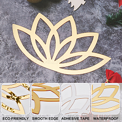 1 Stück Acrylspiegel-Lotus-Wanddekoration&nbsp;AJEW-CN0001-35A