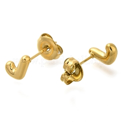 Pendientes de botón de acero inoxidable 304&nbsp;EJEW-I316-01G-J