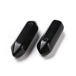 Colgantes puntiagudos de doble terminal de obsidiana natural&nbsp;G-C007-02B-07