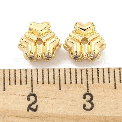 Messing micro pave klar zirkonia charme&nbsp;KK-Z044-04G