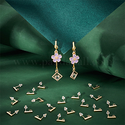 Boucles d'oreilles à tige rectangulaires en acier inoxydable 304&nbsp;STAS-UN0058-32G