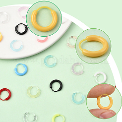 72 pieza de pendientes de aro de resina de 12 colores&nbsp;EJEW-SC0001-88