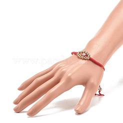 Braccialetto di perline intrecciate in ematite sintetica fatta a mano a lume di malocchio&nbsp;BJEW-JB07876