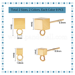 32 pz 4 stile 304 acciaio inossidabile orecchini a perno&nbsp;STAS-UN0044-45