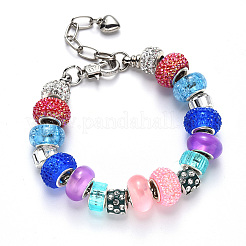 Acryl & Harz & Polymer Ton Strass europäische Perlen&nbsp;FPDL-S015-04E