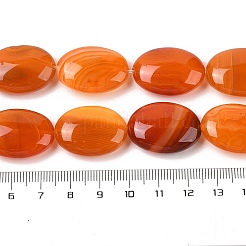 Chapelets de perles en agate à rayures naturelles/agates à bandes&nbsp;G-Q182-01E