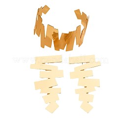 Set di bracciale rigido e orecchini a perno in lega con forme geometriche irregolari&nbsp;FS-WG4DB26-01