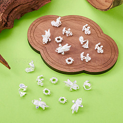 20 pièce 4 styles de capuchons de perles en alliage et de supports de cabochons suspendus&nbsp;FIND-TA0010-07