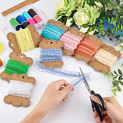 Ruban de dentelle élastique en organza chinlon&nbsp;EC-WH0013-12B
