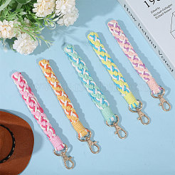 5 bracelet en coton macramé fait à la main&nbsp;HJEW-GL0001-15