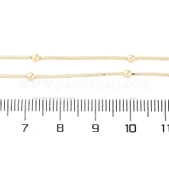 2.5 mm Messingkugel-Schlangenkette für Damen und Herren&nbsp;KK-P302-03G