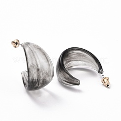 Orecchini a bottone a forma di c&nbsp;EJEW-D277-14G