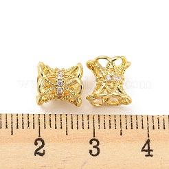 Séparateurs perles en laiton avec zircone cubique à micro-pavé&nbsp;KK-H452-21G