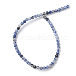Natürliche blaue Fleck Jaspis Perlen Stränge&nbsp;G-Z116-A02-3mm