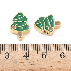 Perles de Noël en laiton émaillé&nbsp;KK-I474-G02