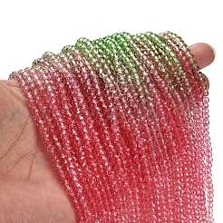 Brins de perles de verre peints transparents&nbsp;LS-DGLA-A034-T3mm-A18