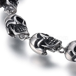 Gliederkettenarmbänder aus 304 Edelstahl&nbsp;BJEW-L665-01AS