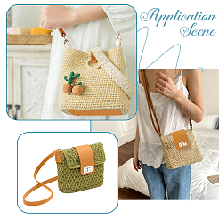 1 Tasche DIY Rohling oval Kunstleder Mehrzweck Crossbody/Schultertasche Herstellungs-Sets&nbsp;DIY-CL0001-20