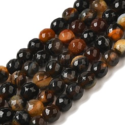 Hilos de cuentas de ágata natural (teñidas y calentadas)&nbsp;G-H066-B02-01