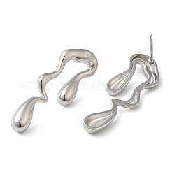 Boucles d'oreilles en forme de larme pour femmes&nbsp;EJEW-Z019-01P