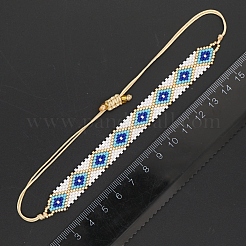 Braccialetto di perline intrecciate con semi di miyuki&nbsp;BJEW-A121-28