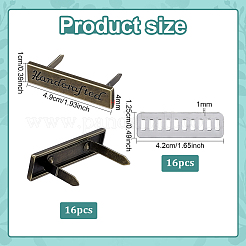 16 set di etichette in lega realizzate a mano&nbsp;DIY-PH0035-74AB