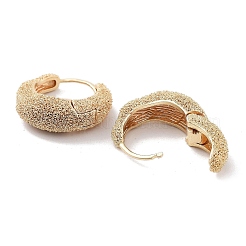Boucles d'oreilles créoles texturées en laiton&nbsp;KK-B082-24G