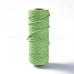 Cotton String Threads, Macrame Cord, Decorative String Threads, for DIY Crafts, Gift Wrapping and Jewelry Making, Lime, 3mm, about 54.68 yards(50m)/roll